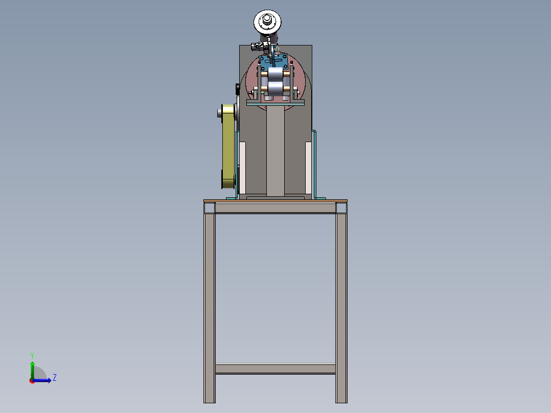 屏蔽层包覆装置左视图