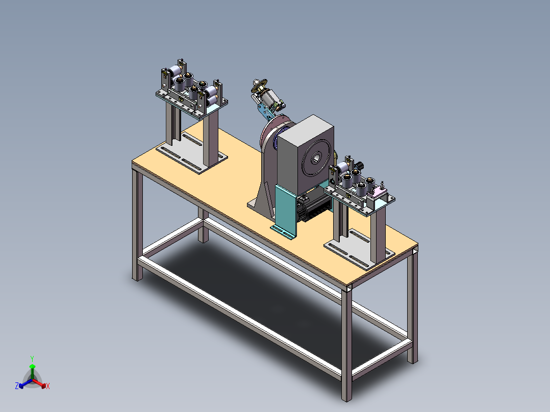 屏蔽层包覆装置正等轴测图