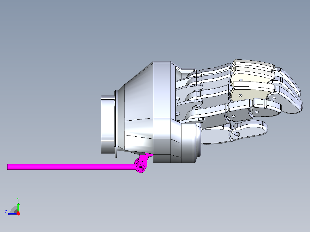 Prosthetic仿生假手掌简易结构右视图