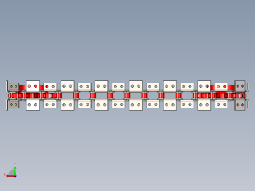 双节距 2080 输送链，带附件 K2 1X1 和 2X2 以及链轮---stp后视缩略图