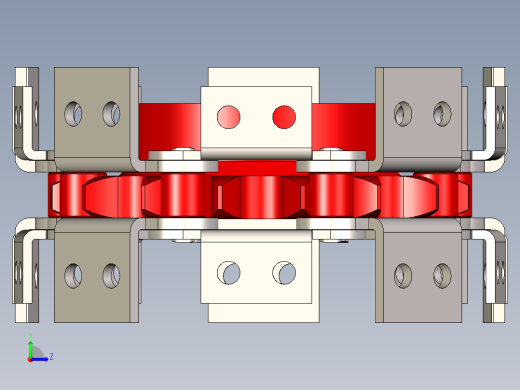 双节距 2080 输送链，带附件 K2 1X1 和 2X2 以及链轮---stp左视缩略图