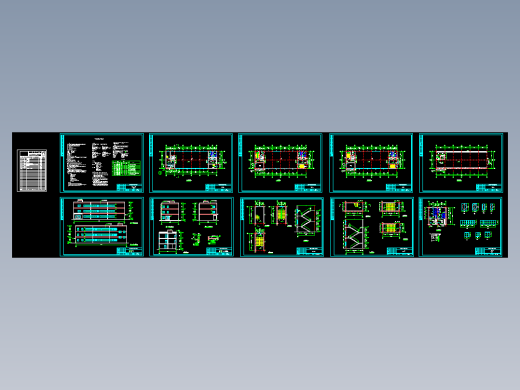 三层生产厂房，1354平米毕业设计（计算书、建筑、结构图）