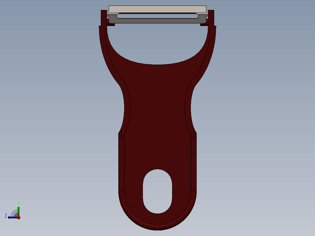 土豆胡萝卜手动削皮器-SW右视图