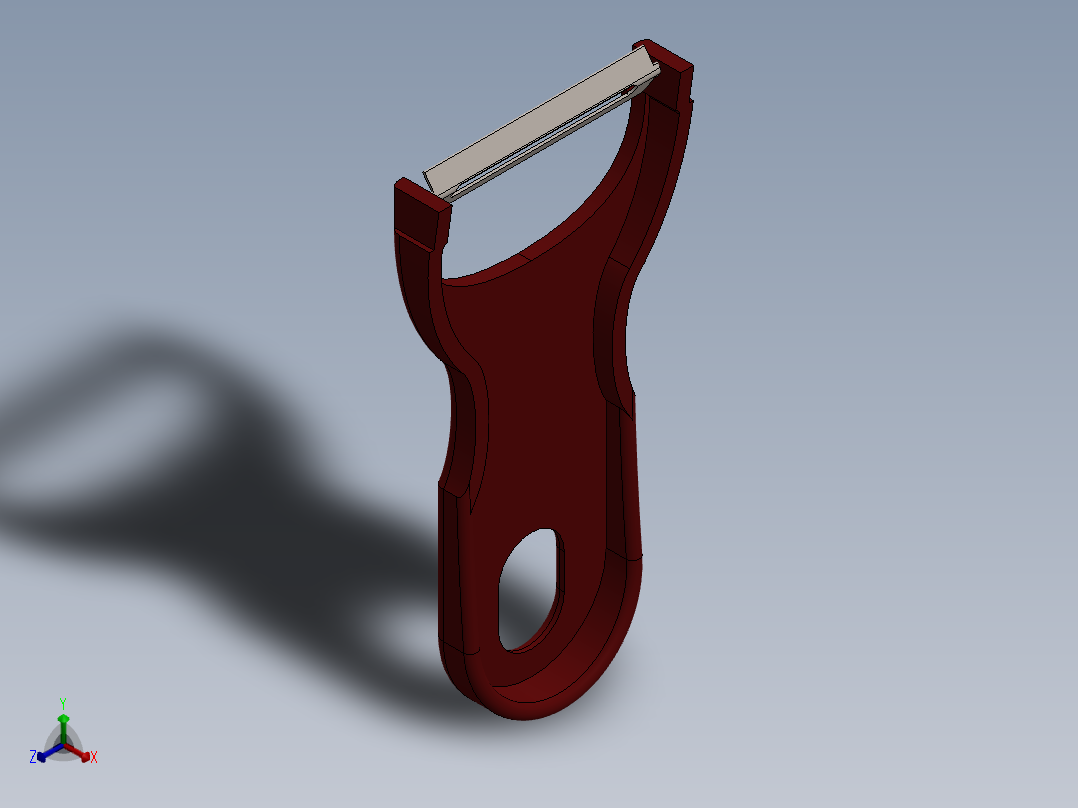 土豆胡萝卜手动削皮器-SW正等轴测图