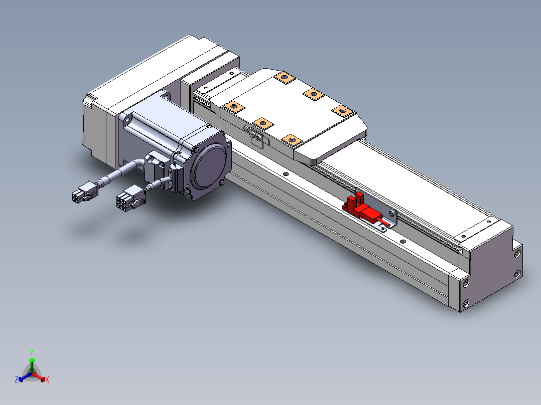 内嵌式直线模组XGG8正等轴测图