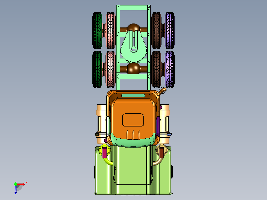 马克R系自卸卡车俯视图