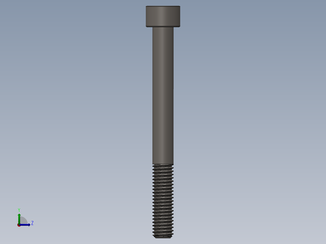 Screw_DIN_912_M8x80_A2.SLDPRT公制内六角螺钉左视图