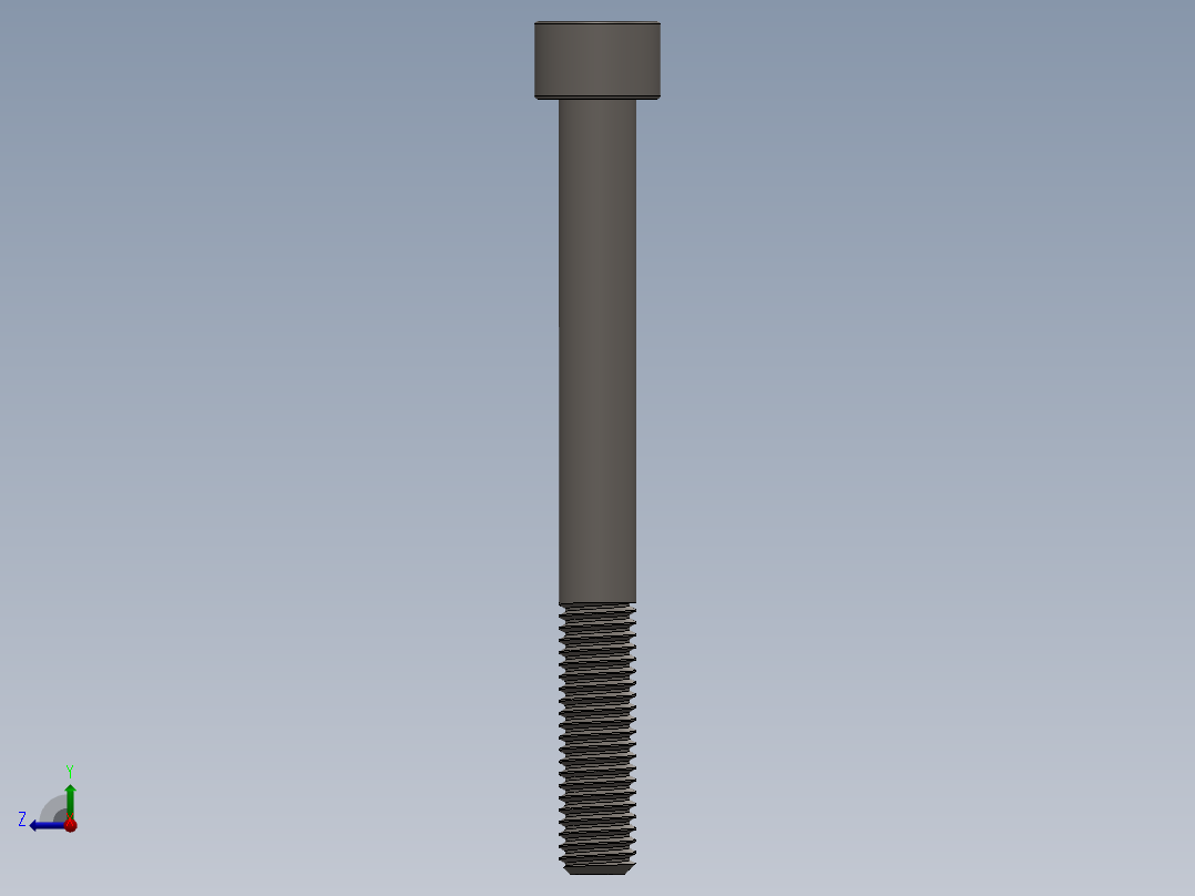 Screw_DIN_912_M8x80_A2.SLDPRT公制内六角螺钉右视图