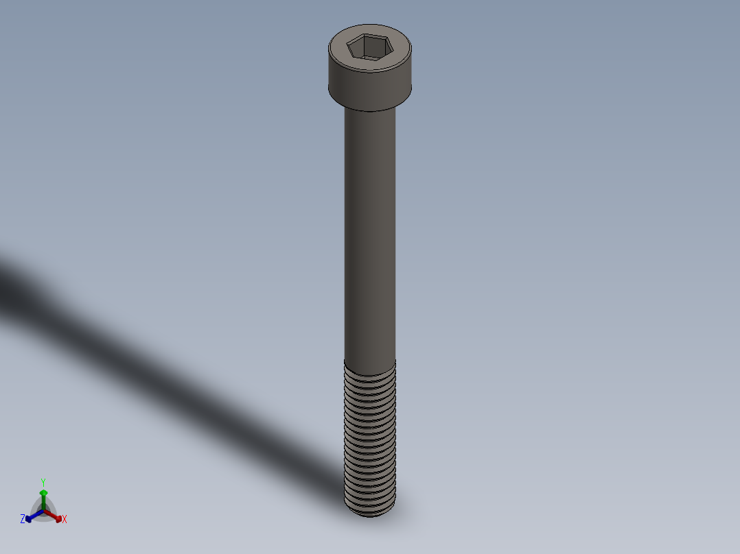 Screw_DIN_912_M8x80_A2.SLDPRT公制内六角螺钉正等轴测图