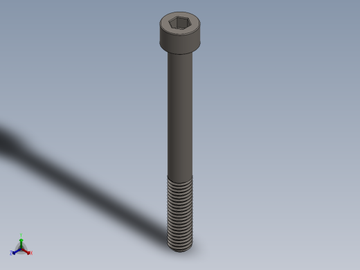 Screw_DIN_912_M8x80_A2.SLDPRT公制内六角螺钉正等轴测缩略图