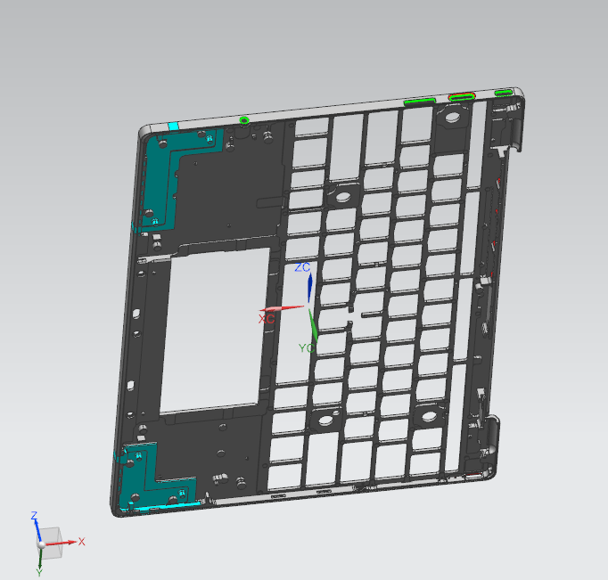 包胶版笔记本C壳铣侧孔程序模型