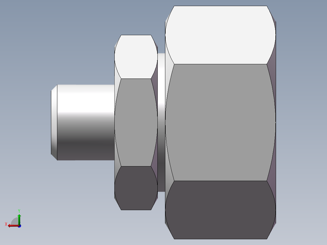 直通变径接头、2C-12-26后视图