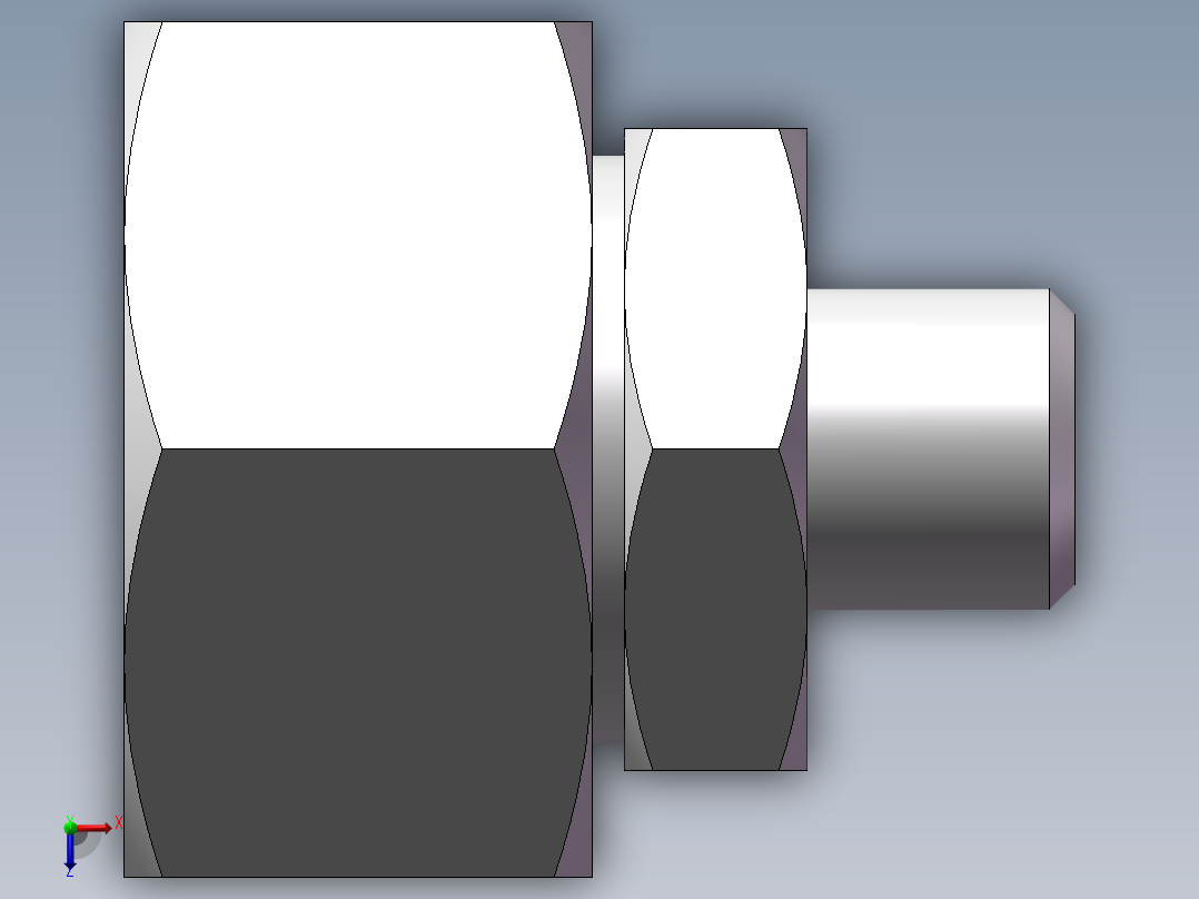 直通变径接头、2C-12-26俯视图