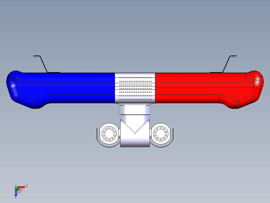 警灯带云台摄像机俯视图