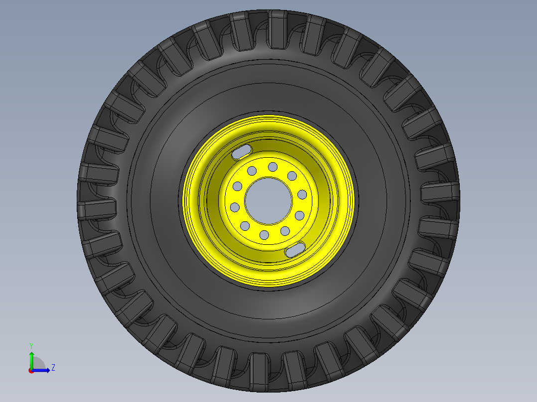 轮毂、轮胎(38)左视图