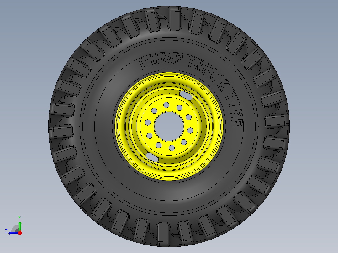 轮毂、轮胎(38)右视图