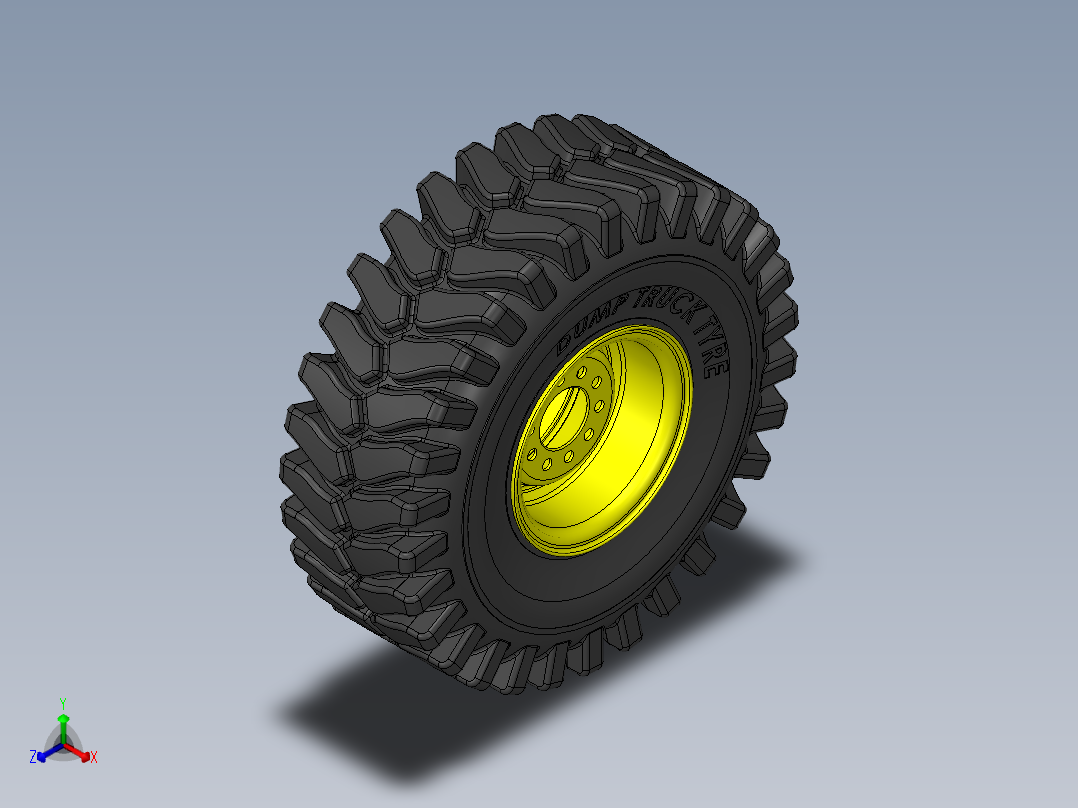 轮毂、轮胎(38)正等轴测图