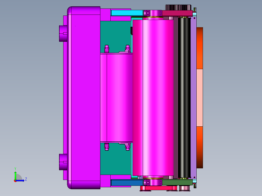 踩脚全自动鞋膜机左视图