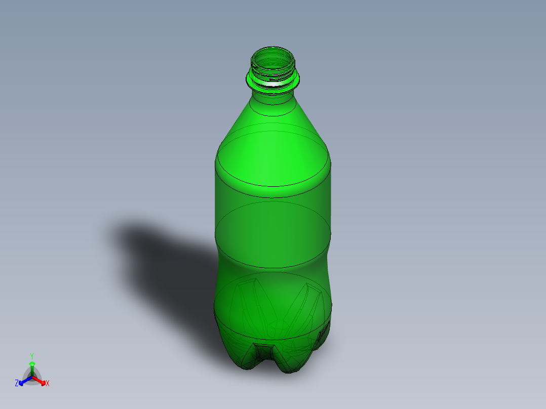 瓶子正等轴测图