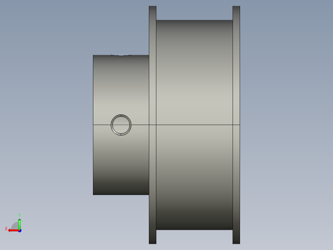 平皮带轮 MISUMI HBPG30-P10-11后视图
