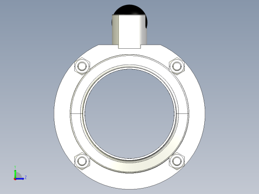 DIN100手动蝶阀左视缩略图