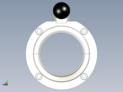 DIN100手动蝶阀右视缩略图