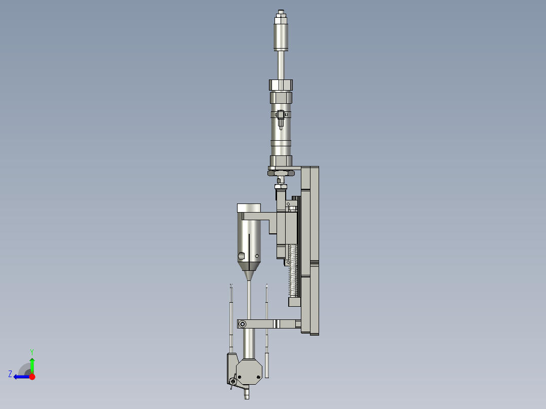 热压组件右视图
