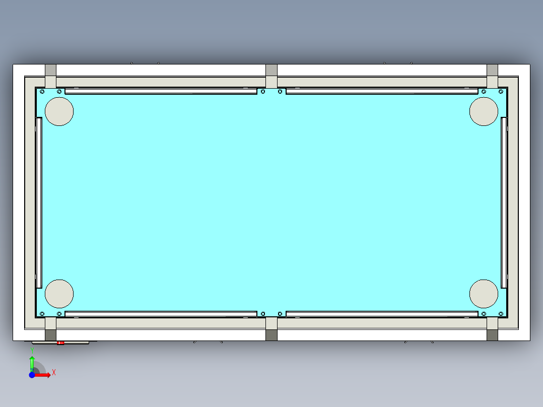非标设备封闭式外框设计前视图