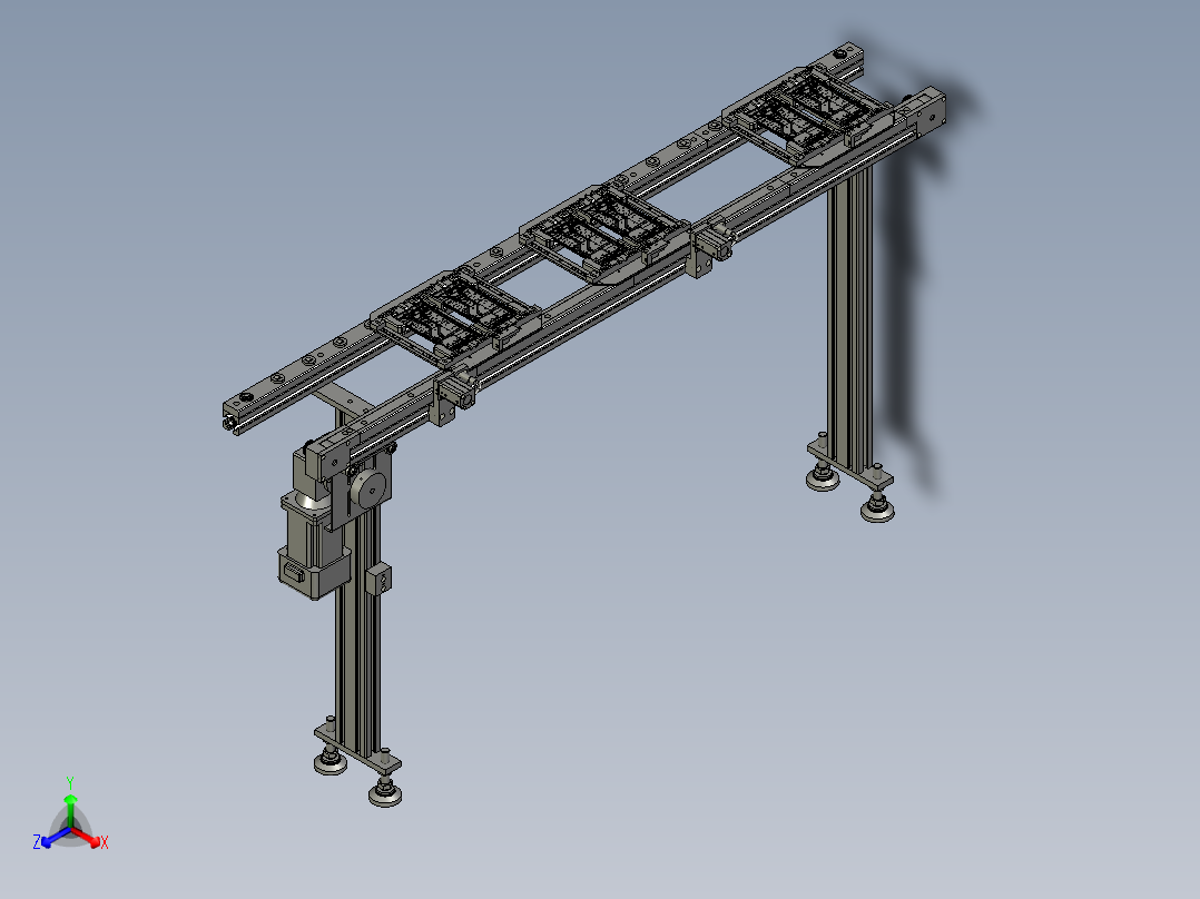 流水线正等轴测图