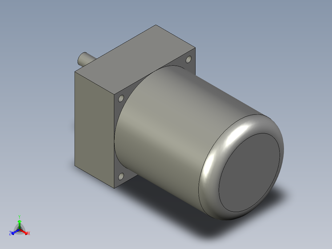 齿轮马达欧特-01正等轴测图