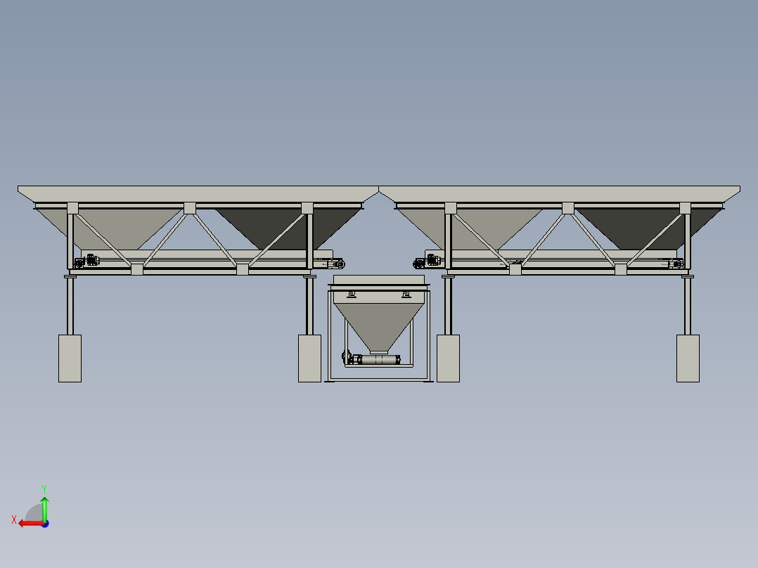 自动称料储料配料机后视图