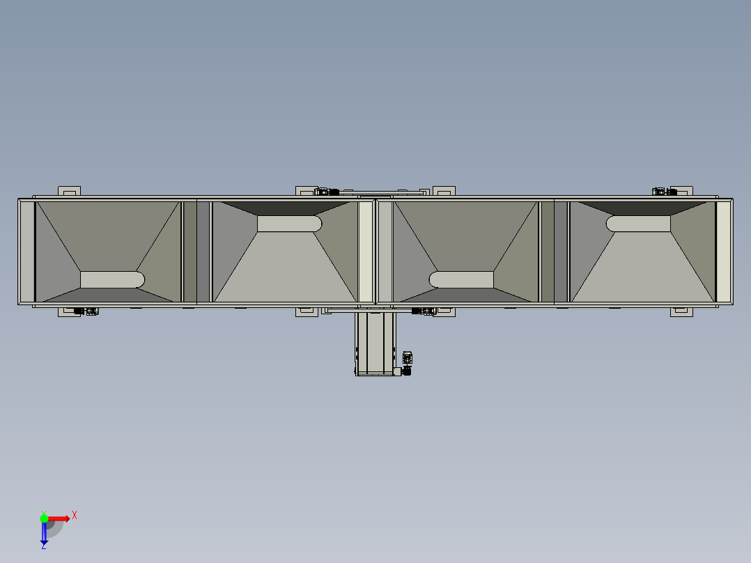 自动称料储料配料机俯视图