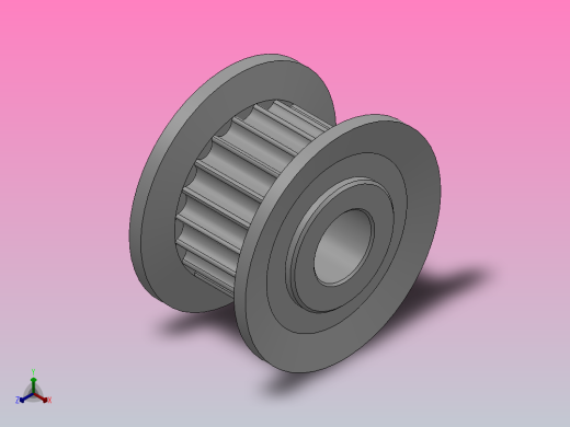 圆孔标准型圆弧形齿同步带轮2GT型_S2GTHC-20-6-dc5-A正等轴测缩略图