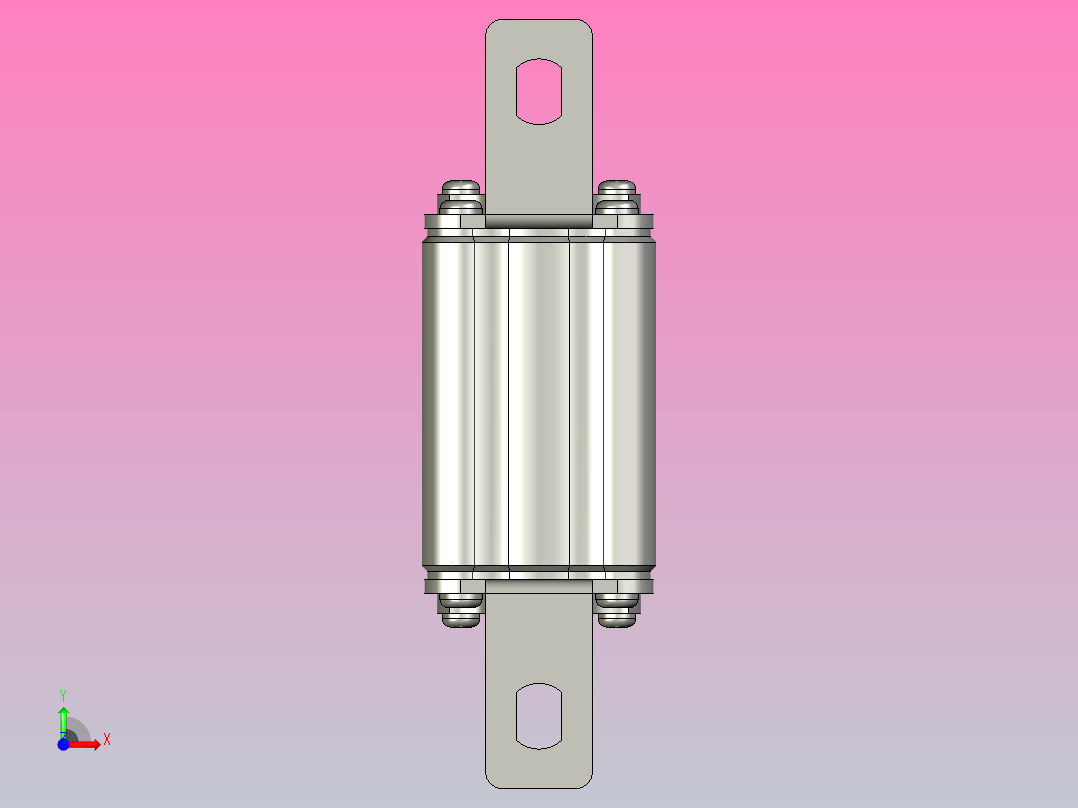 HDLRS3-100 熔断器熔断体三维模型 202012前视图