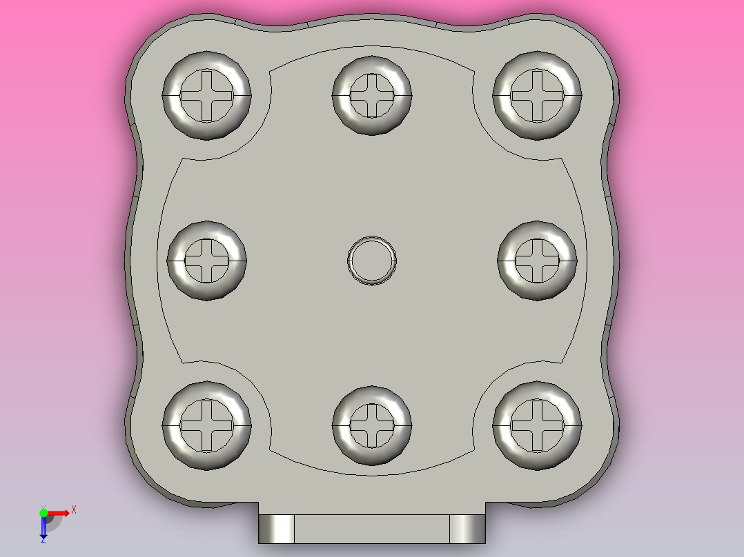 HDLRS3-100 熔断器熔断体三维模型 202012俯视图