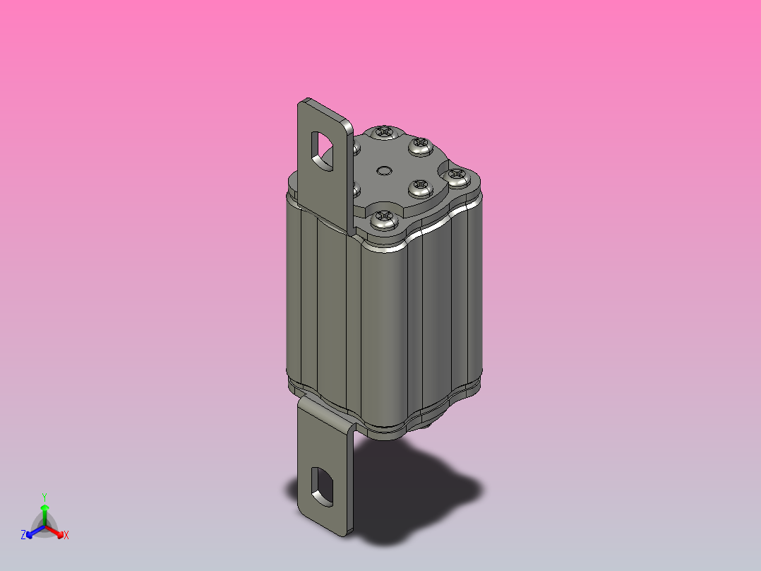 HDLRS3-100 熔断器熔断体三维模型 202012正等轴测图