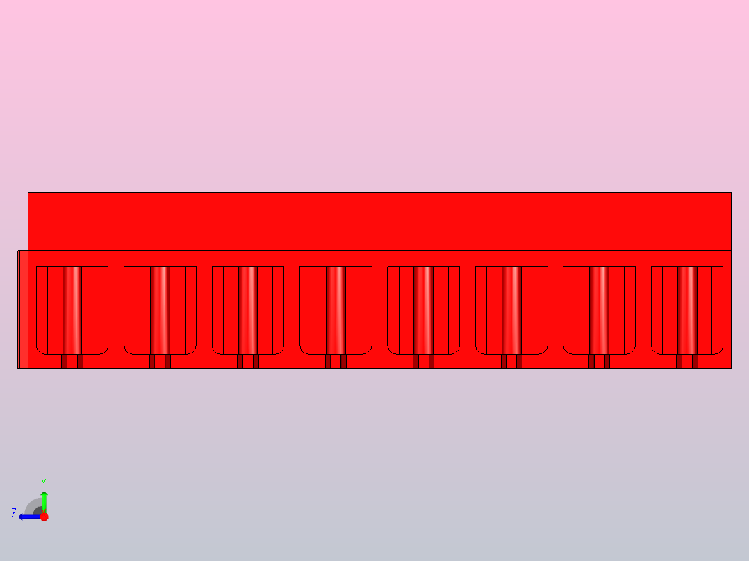 8针DG306 5红色间距5毫米ipt右视图