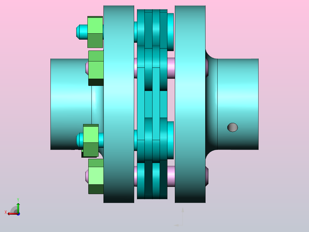 挠性联轴节后视图