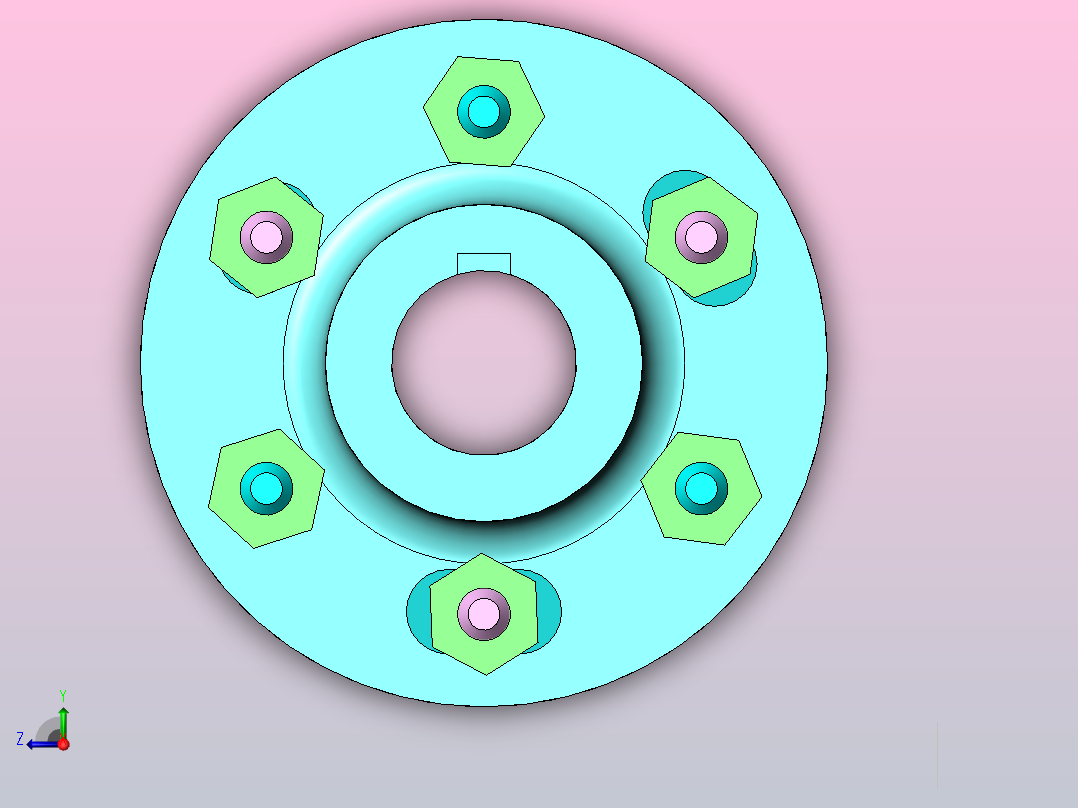 挠性联轴节右视图