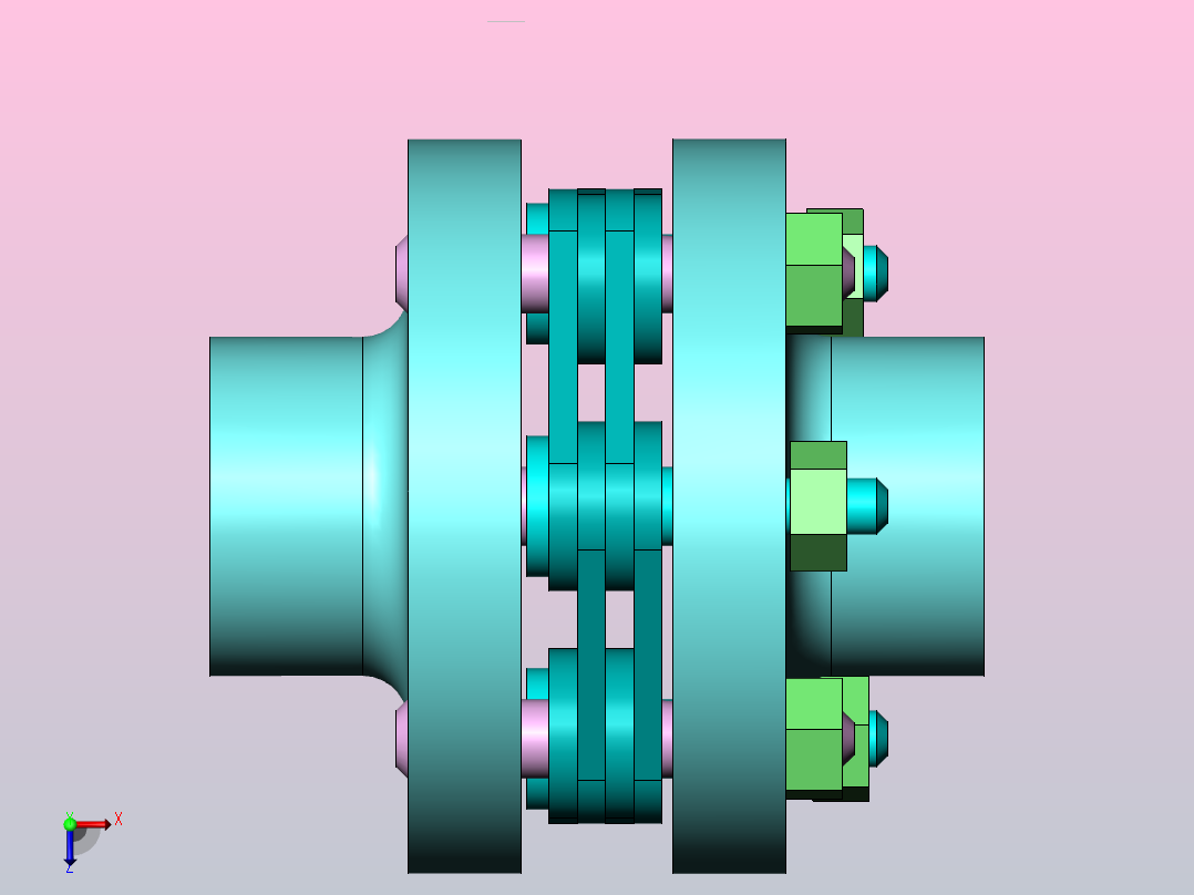 挠性联轴节俯视图