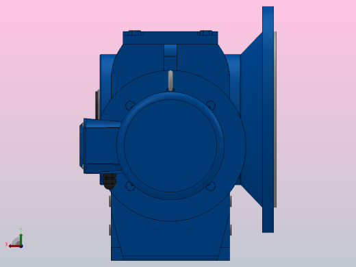 SAF97法兰空心轴安装斜齿-蜗轮蜗杆减速机SAF97-YV2.2-4P-187.89-M1-0°-B后视缩略图