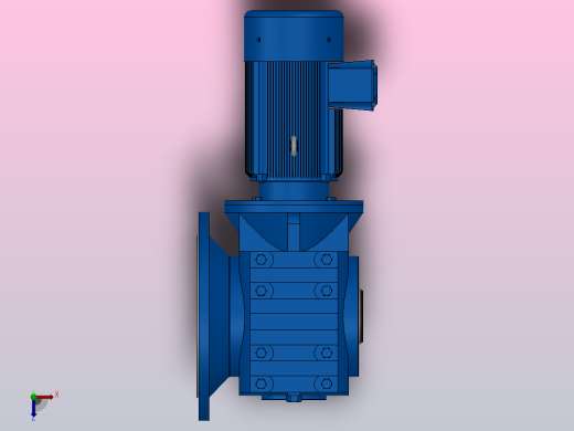 SAF97法兰空心轴安装斜齿-蜗轮蜗杆减速机SAF97-YV2.2-4P-187.89-M1-0°-B俯视缩略图