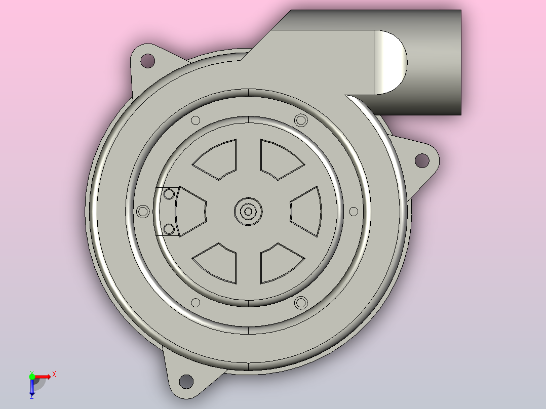 工业用中央吸尘器无刷电机[NXK0482-1600]俯视图