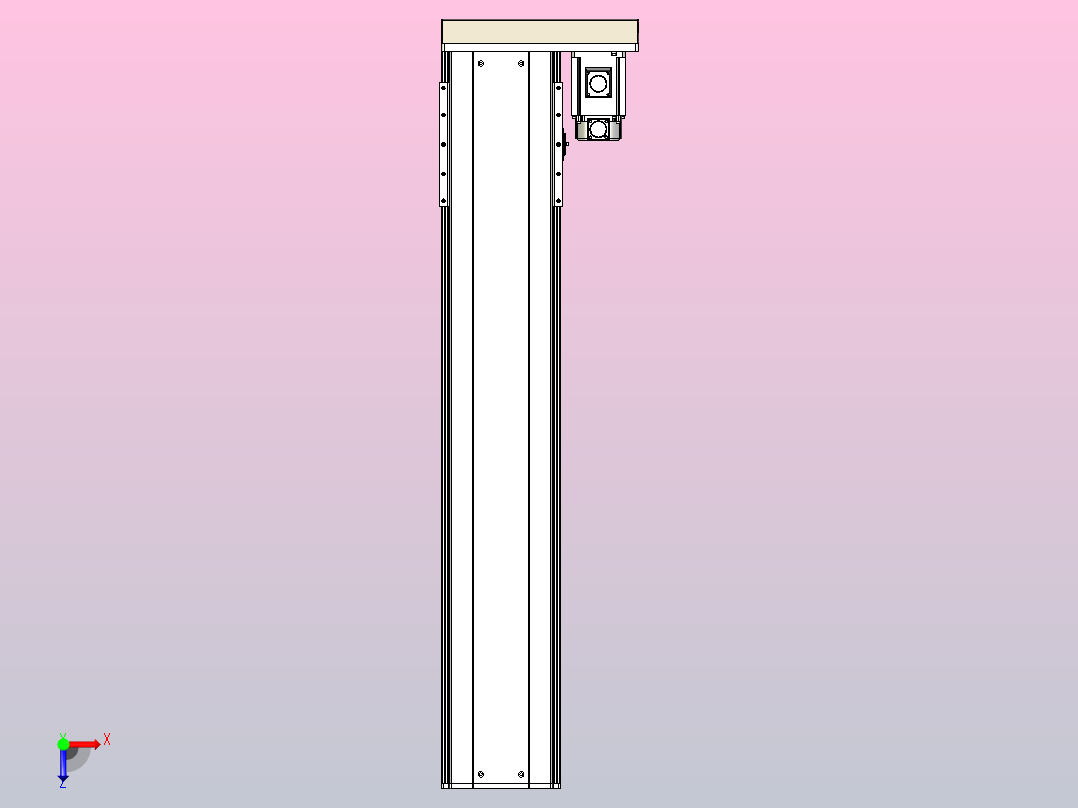 日规模组半封闭丝杆TPA-HNR-220D-3210C-L1000-ML-C-P1K-N3俯视图