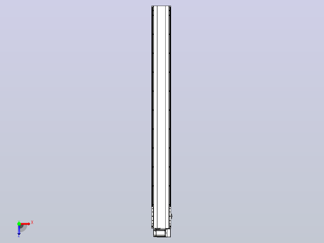 皮带直线轴半封闭可选导轨TPA-HNB-202D-140-L2000-RU-C-P75-N3俯视图