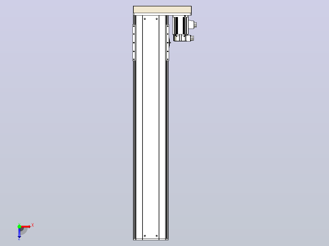 日规模组半封闭丝杆TPA-HNR-220D-3210C-L1050-ML-Y-P1K-N3俯视图