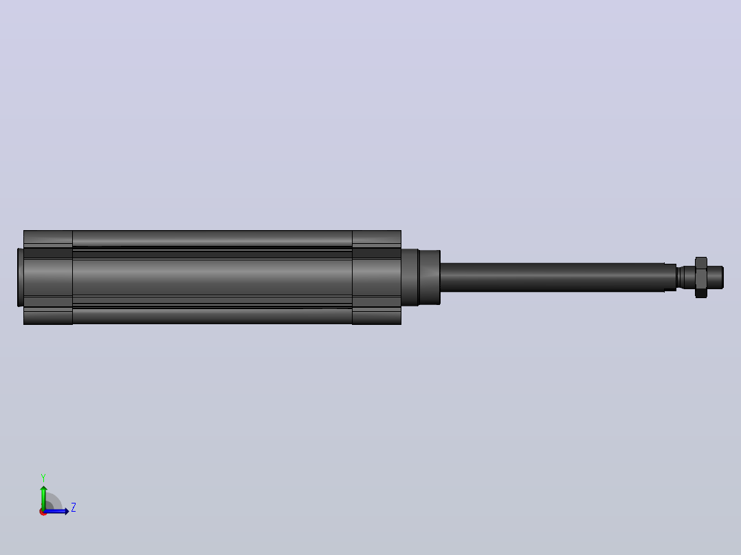 SMC 50-150气压缸左视图