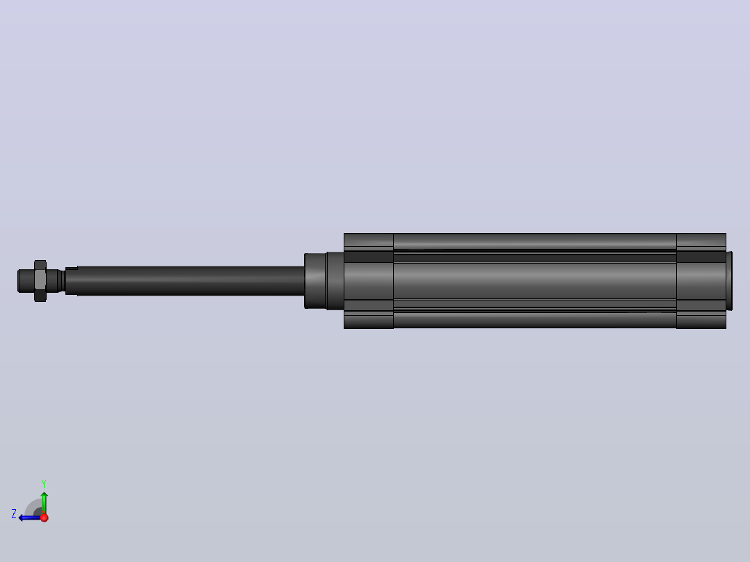 SMC 50-150气压缸右视图
