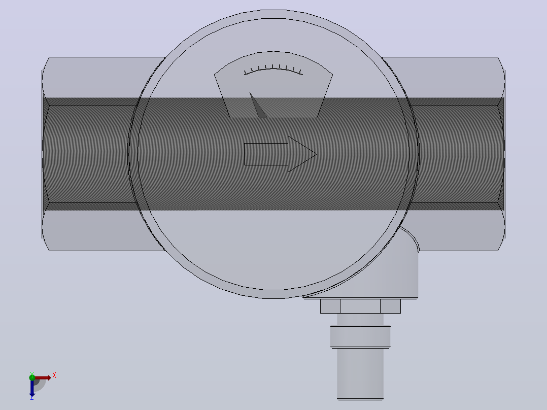 YXQ型油流发讯器（0.4MPa）(YXQ10-50)_YXQ-32前视图