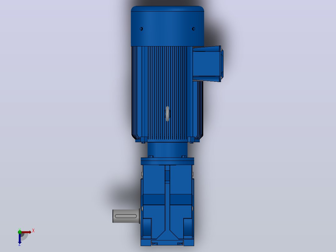 K77底脚轴伸式安装螺旋锥齿轮减速机K77-YVE5.5-4P-29.27-M1-0°-B俯视图